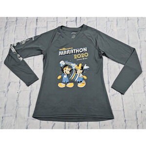 Run Disney ADULT SIZE S Disney World Marath Race Shirt 2020 Mickey Minnie Gray